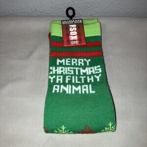 New Nwt Two Sox Merry Christmas You Filthy Animal Home Alone Xmas Socks Pair